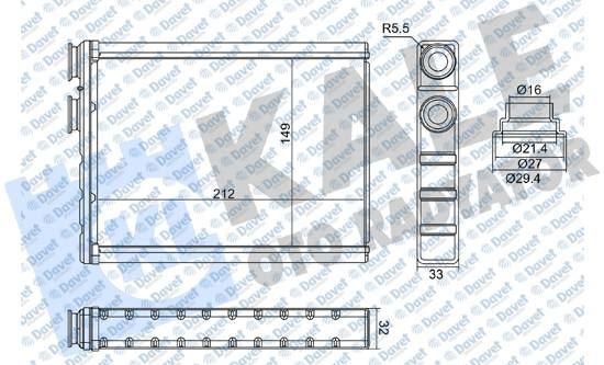 41-3321B Kalorifer Radyatoru Brazing Peugeot 208 Ii 2019- / 2008 Ii 2019- / Opel Corsa F 2019- / Citroen C4 2020-